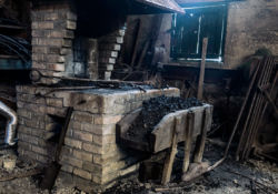 The forge in the blacksmith shop is still used, though usually for demonstrations.